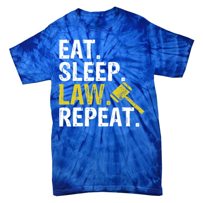 Eat Sleep Law Repeat School Lawyer Gift Tie-Dye T-Shirt