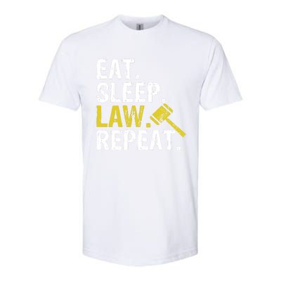 Eat Sleep Law Repeat School Lawyer Gift Softstyle CVC T-Shirt