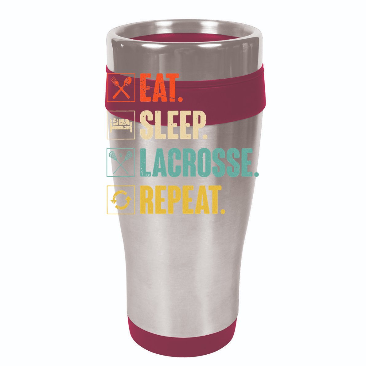 Eat Sleep Lacrosse Repeat Funny Retro Vintage LAX Team Gifts Hat