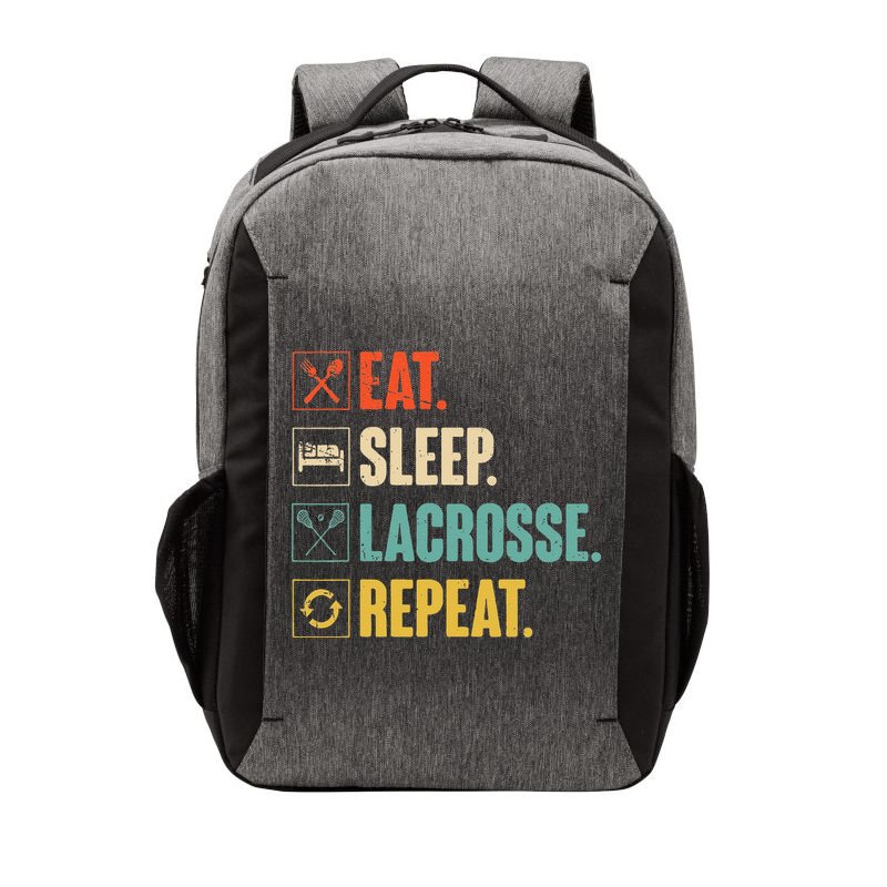 Eat Sleep Lacrosse Repeat Funny Retro Vintage LAX Team Gifts Vector Backpack