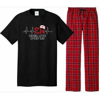 ER Saving Lives Every Day Nursing Nurses Emergency Room Gift Pajama Set