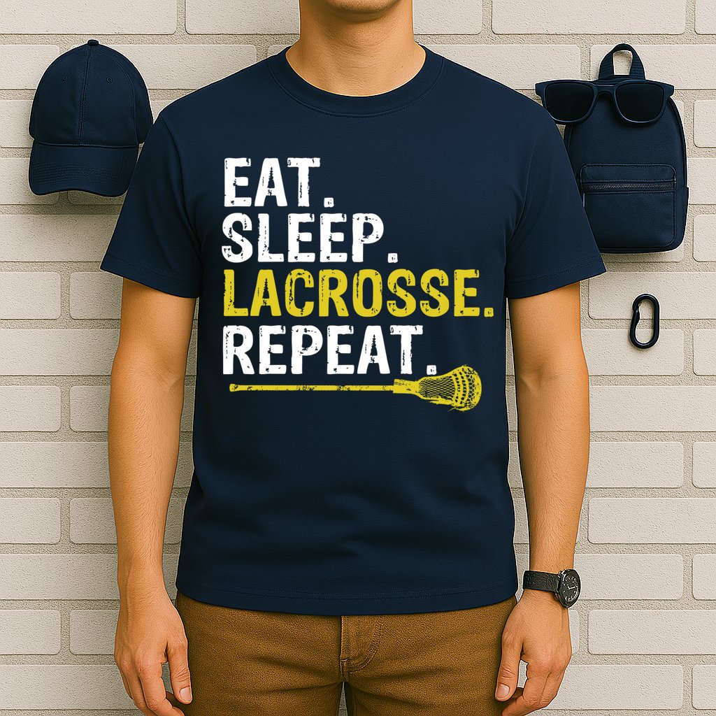 Eat Sleep Lacrosse Repeat Sports Team Game Gift T-Shirt