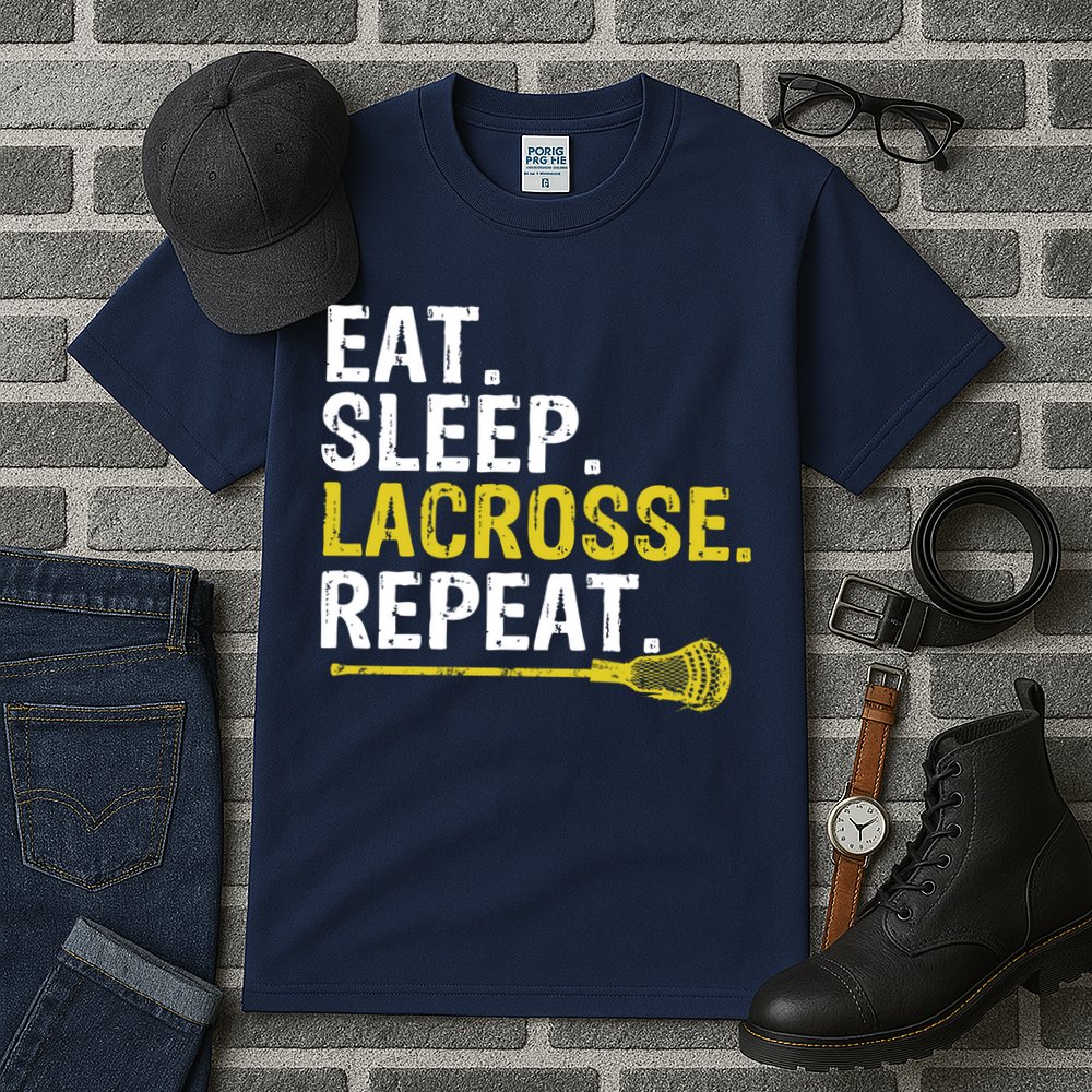 Eat Sleep Lacrosse Repeat Sports Team Game Gift Tall T-Shirt