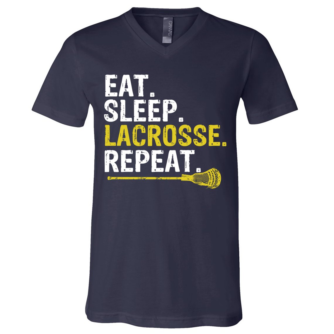 Eat Sleep Lacrosse Repeat Sports Team Game Gift V-Neck T-Shirt