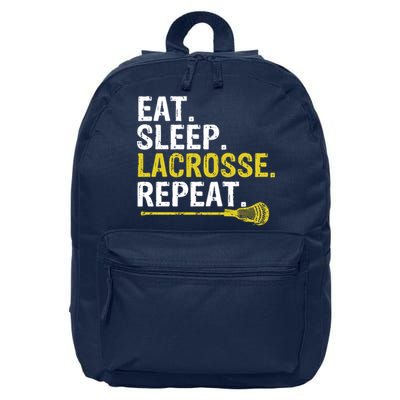 Eat Sleep Lacrosse Repeat Sports Team Game Gift 16 in Basic Backpack