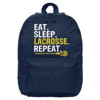 Eat Sleep Lacrosse Repeat Sports Team Game Gift 16 in Basic Backpack