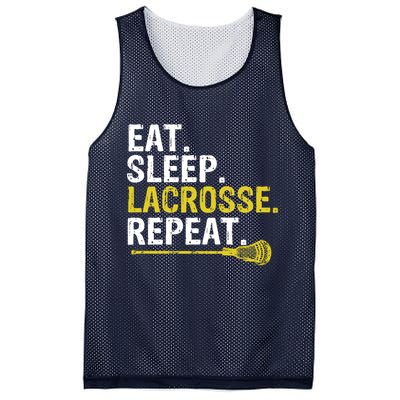 Eat Sleep Lacrosse Repeat Sports Team Game Gift Mesh Reversible Basketball Jersey Tank