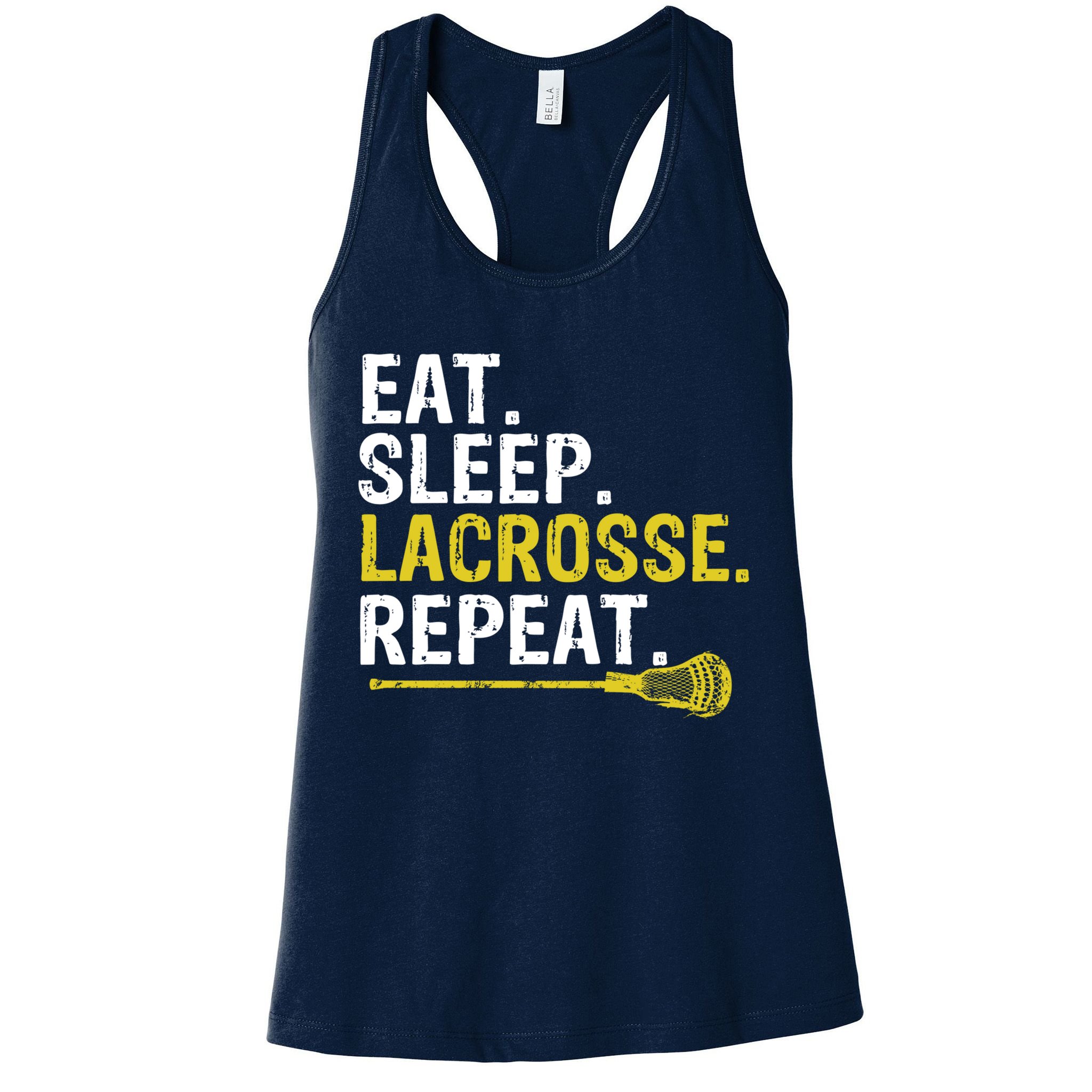 Eat Sleep Lacrosse Repeat Sports Team Game Gift Womens Tank Top