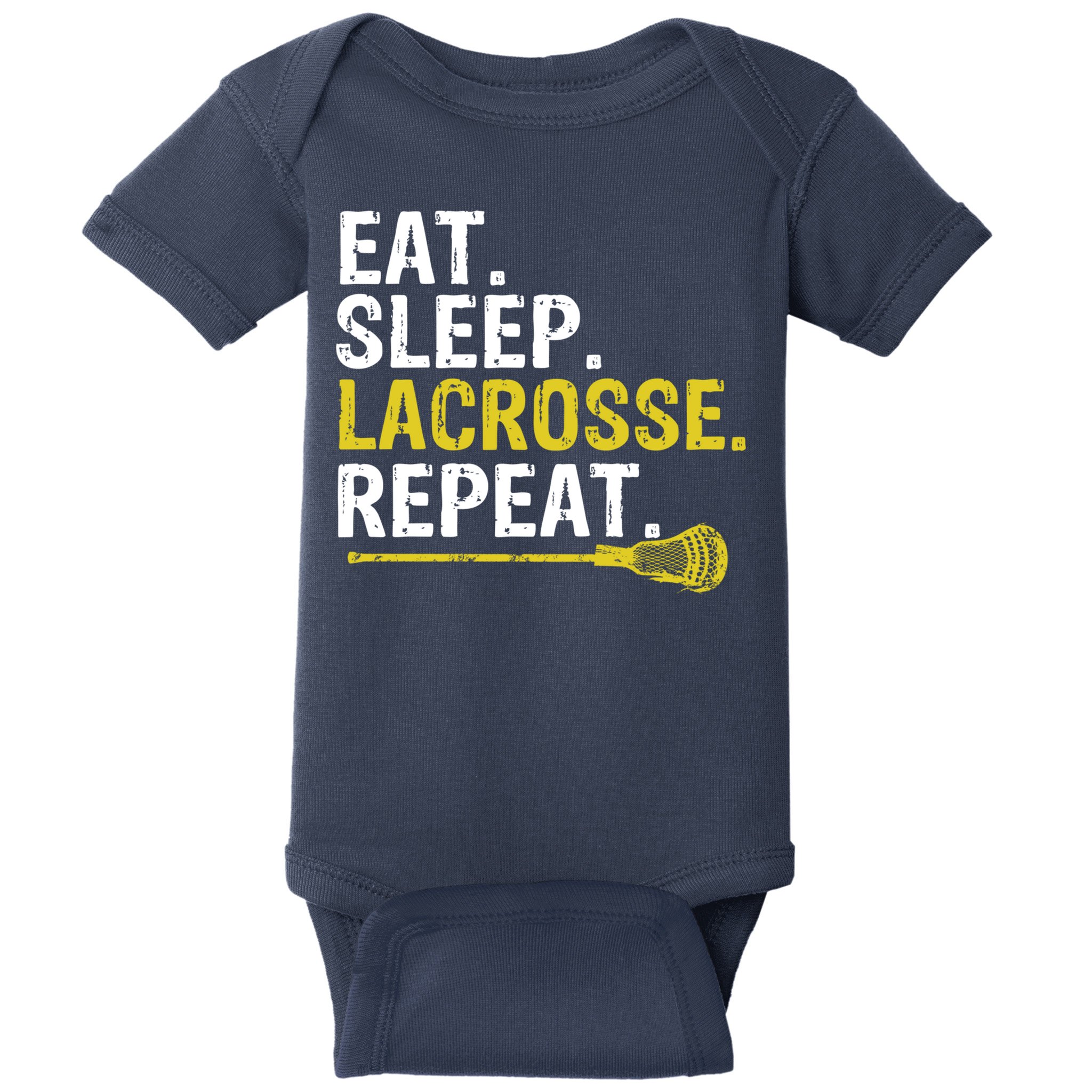 Eat Sleep Lacrosse Repeat Sports Team Game Gift Baby Bodysuit