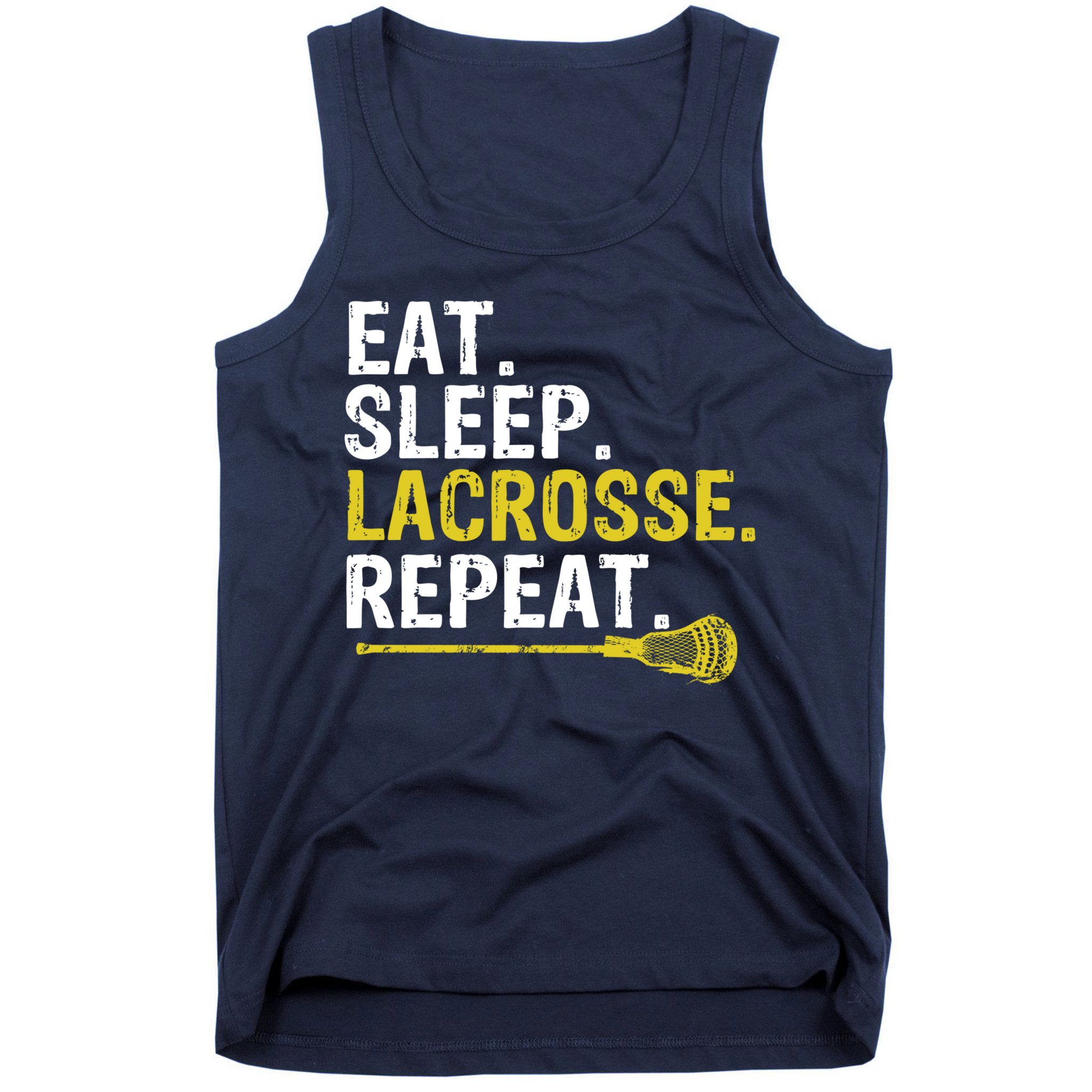 Eat Sleep Lacrosse Repeat Sports Team Game Gift Tank Top