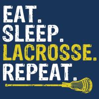 Eat Sleep Lacrosse Repeat Sports Team Game Gift Women's V-Neck T-Shirt