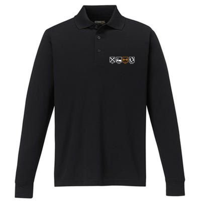 Eat Sleep Lift Repeat! Great Gift Gym Goers Meaningful Gift Performance Long Sleeve Polo