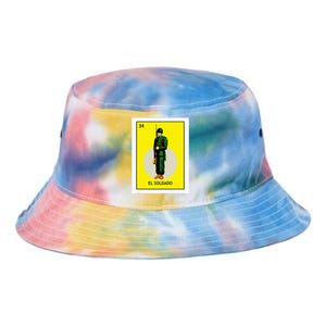 El Soldado Lottery The Soldier Card Mexican Lottery Cinco Tie Dye Newport Bucket Hat