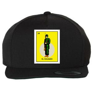 El Soldado Lottery The Soldier Card Mexican Lottery Cinco Wool Snapback Cap