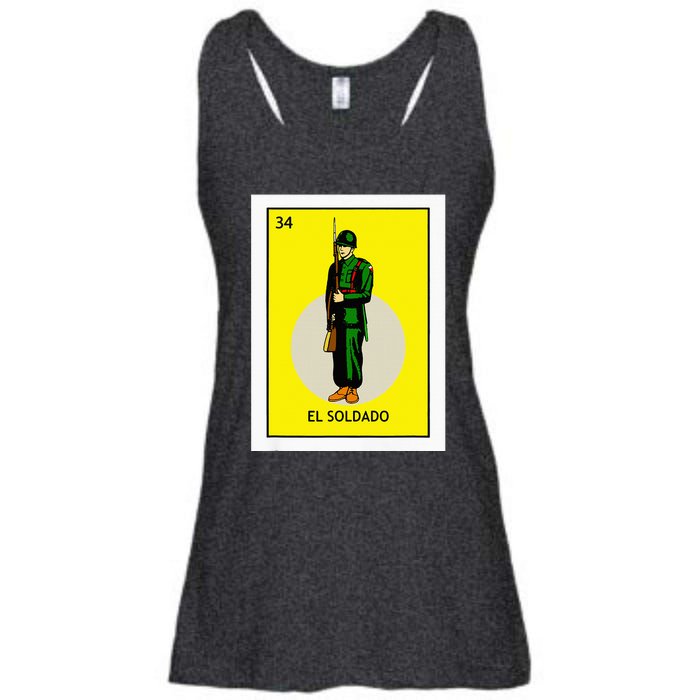 El Soldado Lottery The Soldier Card Mexican Lottery Cinco Ladies Essential Flowy Tank