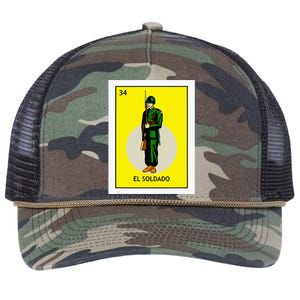 El Soldado Lottery The Soldier Card Mexican Lottery Cinco Retro Rope Trucker Hat Cap