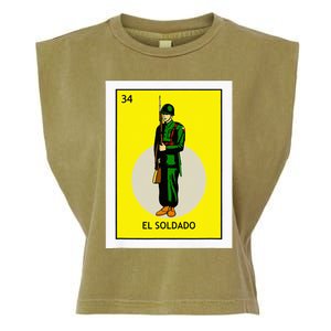 El Soldado Lottery The Soldier Card Mexican Lottery Cinco Garment-Dyed Women's Muscle Tee