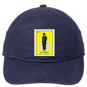 El Soldado Lottery The Soldier Card Mexican Lottery Cinco 7-Panel Snapback Hat