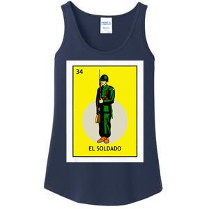 El Soldado Lottery The Soldier Card Mexican Lottery Cinco Ladies Essential Tank