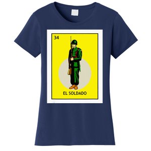 El Soldado Lottery The Soldier Card Mexican Lottery Cinco Women's T-Shirt