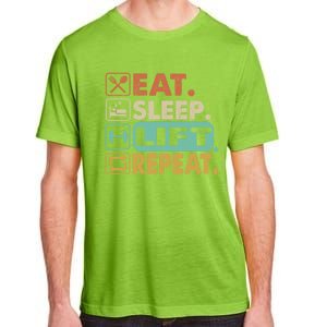 Eat Sleep Lift Repeat Gym Bodybuilding Cute Gift Adult ChromaSoft Performance T-Shirt