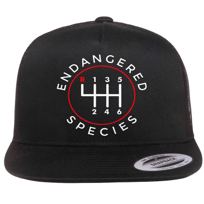 Endangered Species Manual Gearbox Stick Shift 6 Speed Flat Bill Trucker Hat