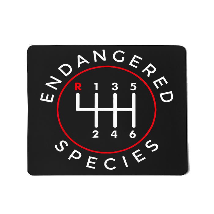 Endangered Species Manual Gearbox Stick Shift 6 Speed Mousepad