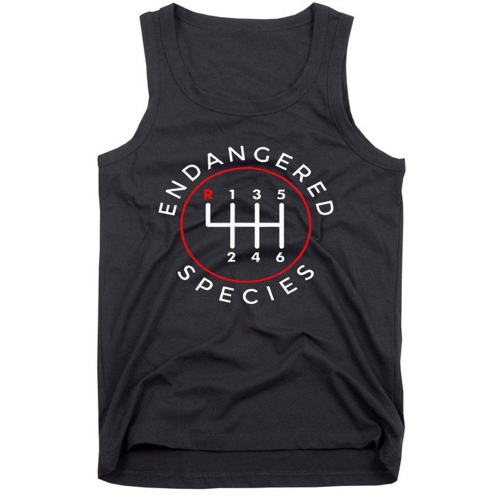 Endangered Species Manual Gearbox Stick Shift 6 Speed Tank Top