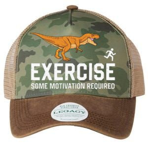 Exercise Some Motivation Required Running Dinosaur Legacy Tie Dye Trucker Hat