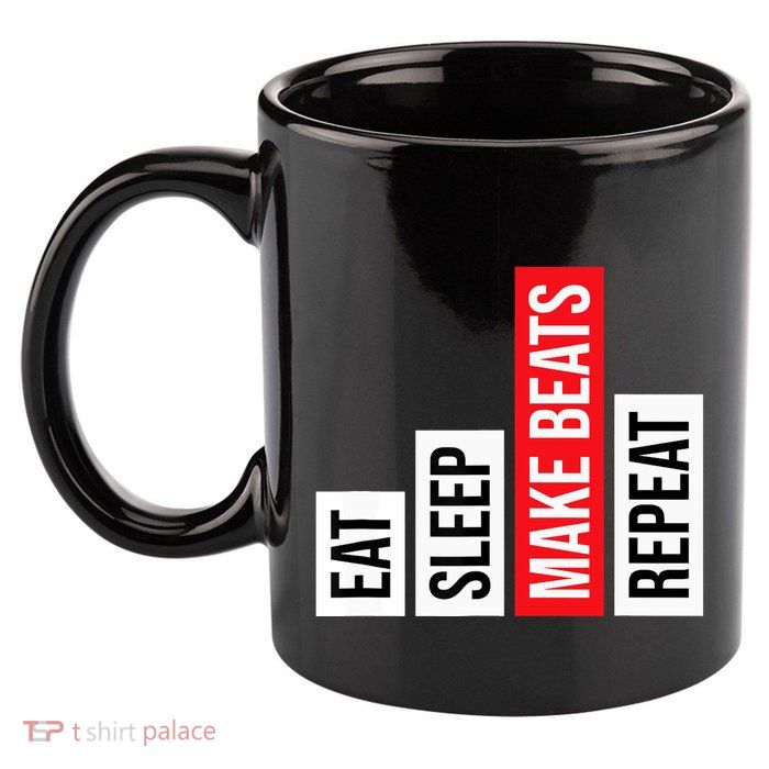 Eat Sleep Make Beats Repeat Music Producer 11oz C Handle Ceramic Mug
