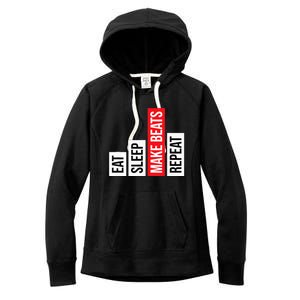 Eat Sleep Make Beats Repeat Music Producer Women's Fleece Hoodie