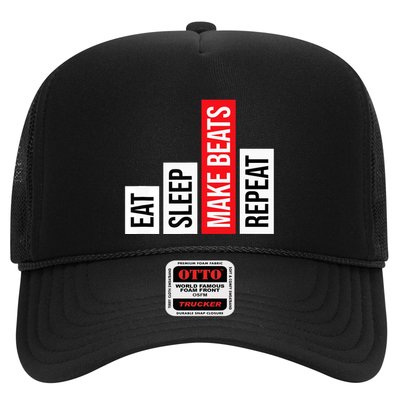 Eat Sleep Make Beats Repeat Music Producer Trucker Hat