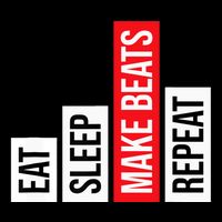 Eat Sleep Make Beats Repeat Music Producer Cropped Pullover Crew