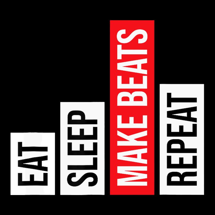 Eat Sleep Make Beats Repeat Music Producer Cropped Pullover Crew