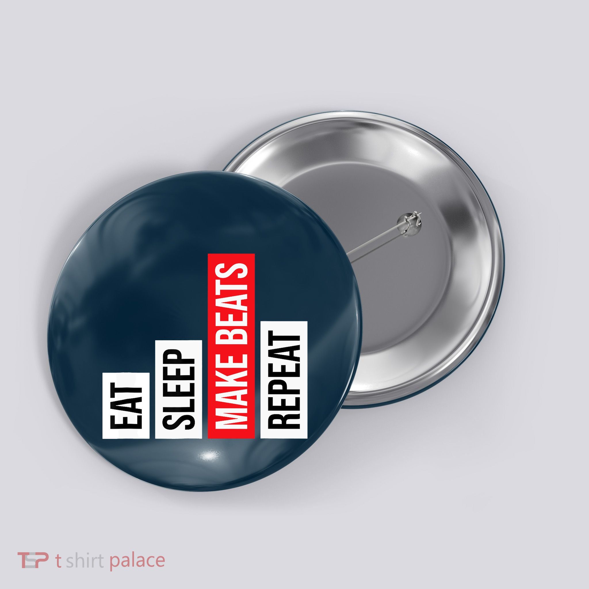 Eat Sleep Make Beats Repeat Music Producer Button