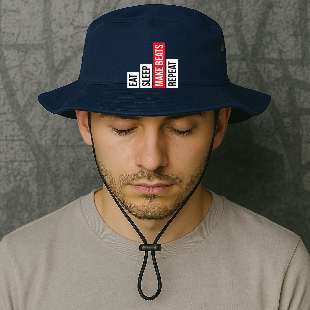 Eat Sleep Make Beats Repeat Music Producer Bucket Hat