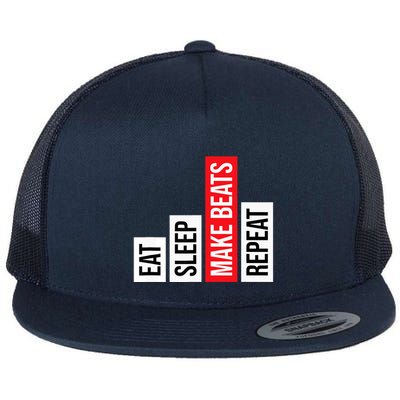 Eat Sleep Make Beats Repeat Music Producer Flatbill Hat