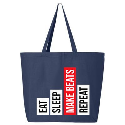 Eat Sleep Make Beats Repeat Music Producer 25L Jumbo Tote