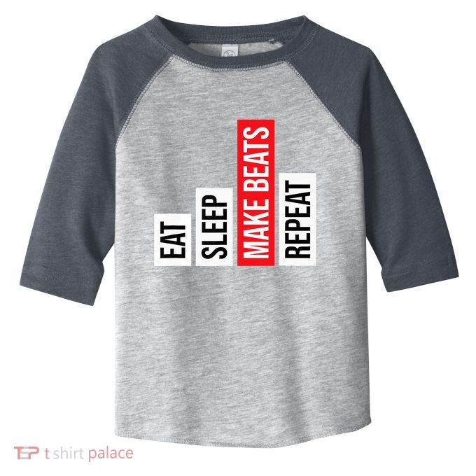 Eat Sleep Make Beats Repeat Music Producer Toddler Fine Jersey T-Shirt