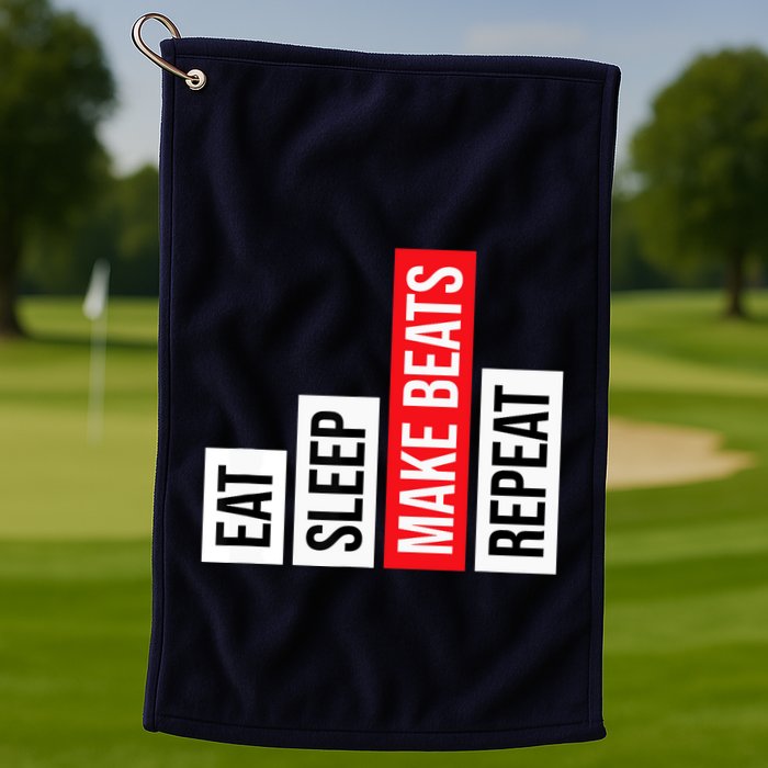 Eat Sleep Make Beats Repeat Music Producer Golf Towel