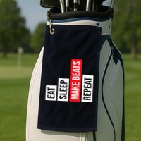 Eat Sleep Make Beats Repeat Music Producer Golf Towel