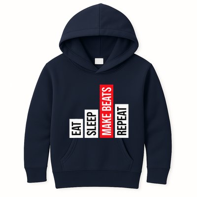 Eat Sleep Make Beats Repeat Music Producer Kids Hoodie