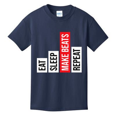 Eat Sleep Make Beats Repeat Music Producer Kids T-Shirt