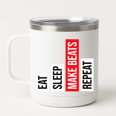 Eat Sleep Make Beats Repeat Music Producer 12 oz Stainless Steel Tumbler Cup