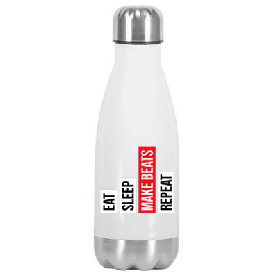 Eat Sleep Make Beats Repeat Music Producer Stainless Steel Insulated Water Bottle