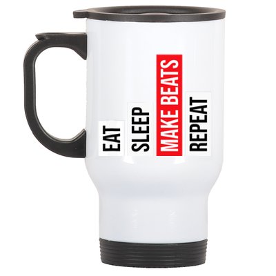 Eat Sleep Make Beats Repeat Music Producer Stainless Steel Travel Mug