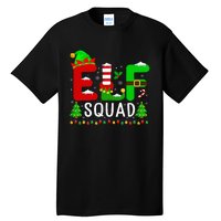 Elf Squad Matching Family Christmas Santa Hat Xmas Lights Tall T-Shirt