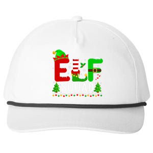 Elf Squad Matching Family Christmas Santa Hat Xmas Lights Snapback Five-Panel Rope Hat