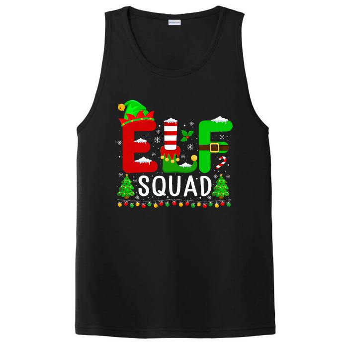 Elf Squad Matching Family Christmas Santa Hat Xmas Lights PosiCharge Competitor Tank