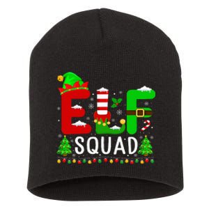 Elf Squad Matching Family Christmas Santa Hat Xmas Lights Short Acrylic Beanie